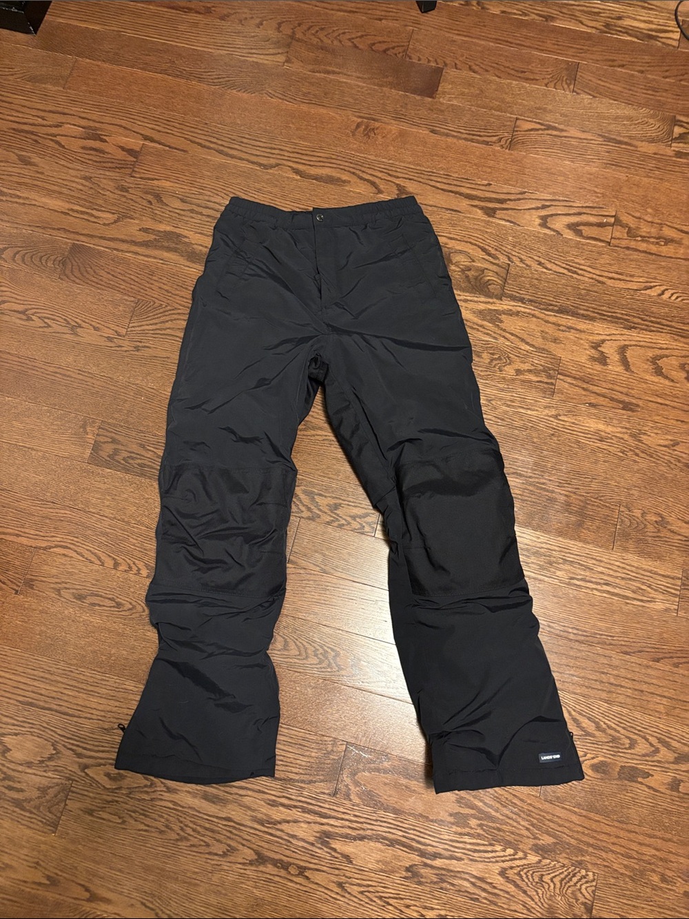 Lands' End Men's Black Insulated Snow Pants